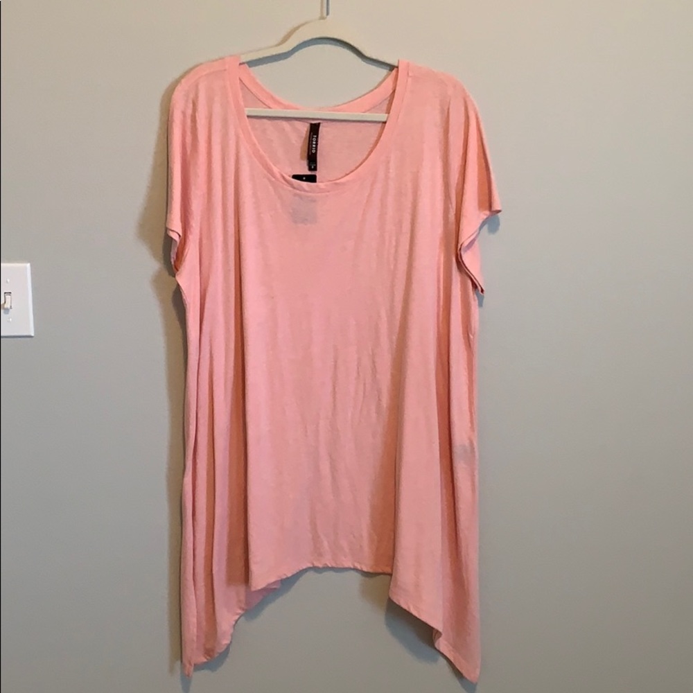 PINK SHARK BITE TOP